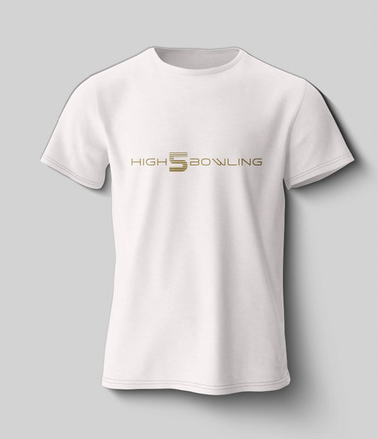 High5Bowling – Premium T-Shirt aus 100% Baumwolle (Weiß)